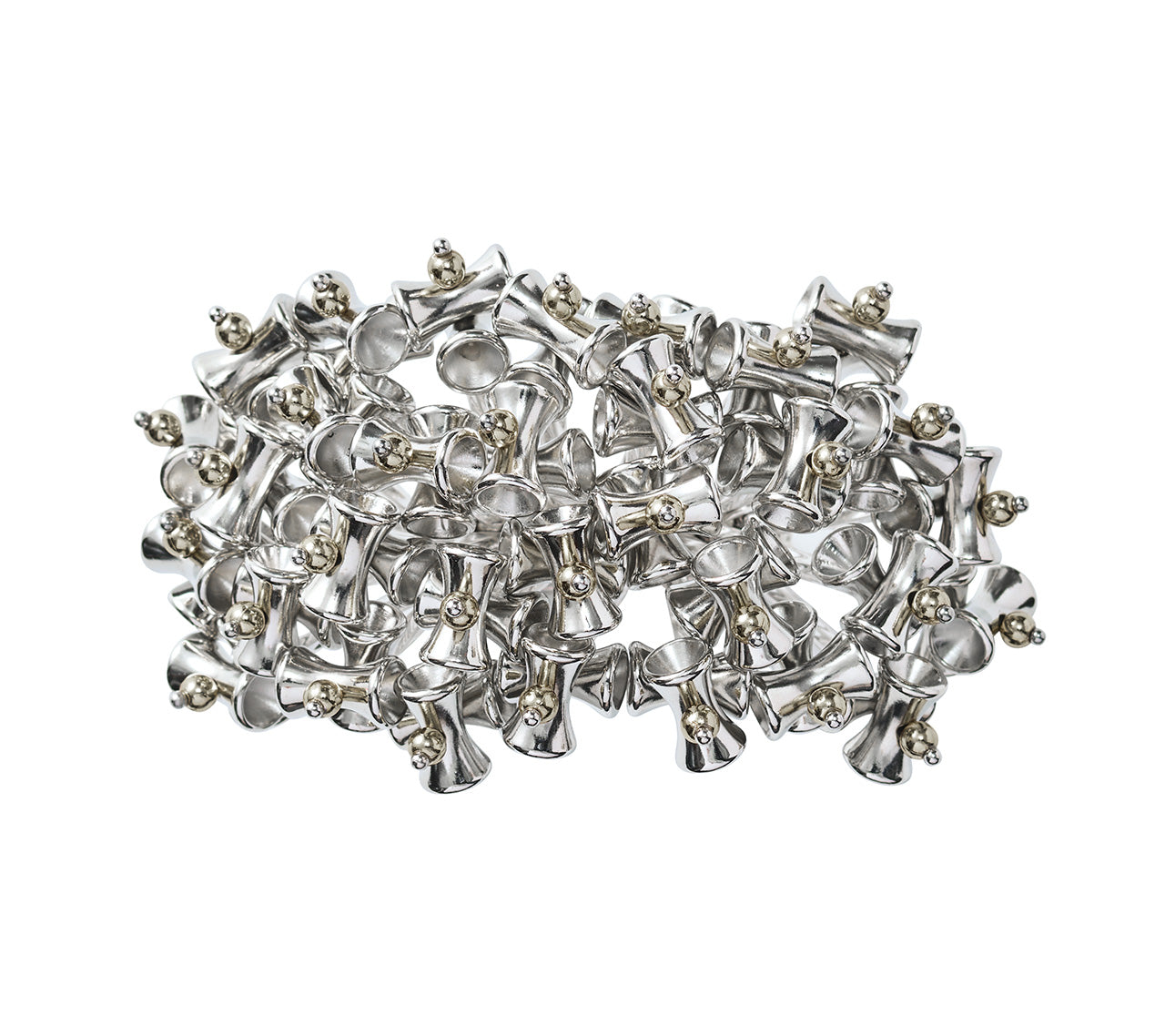 Lucent Napkin Ring in Silver & Gold, Set of 4