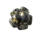 Bonton Napkin Ring in Gray & Gold, Set of 4