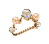 Borealis Napkin Ring in Iridescent & Champagne, Set of 4