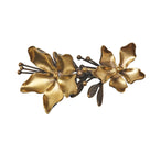 Magnolia Napkin Ring in Gold & Black, Set of 4