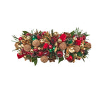 Tinsel Bow Napkin Ring in Red, Green & Gold, Set of 4