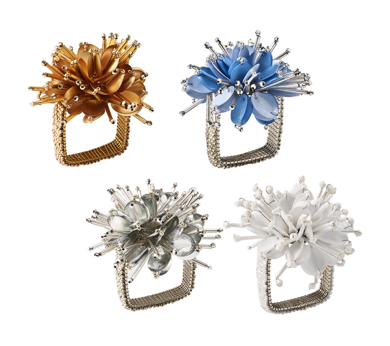 Starburst Napkin Rings, Set of 4