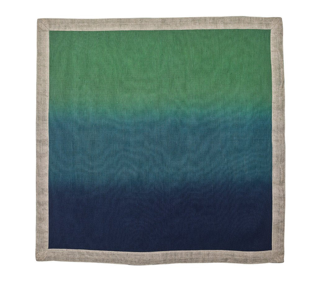 Dip Dye Napkins in Cool Tones, Set of 4