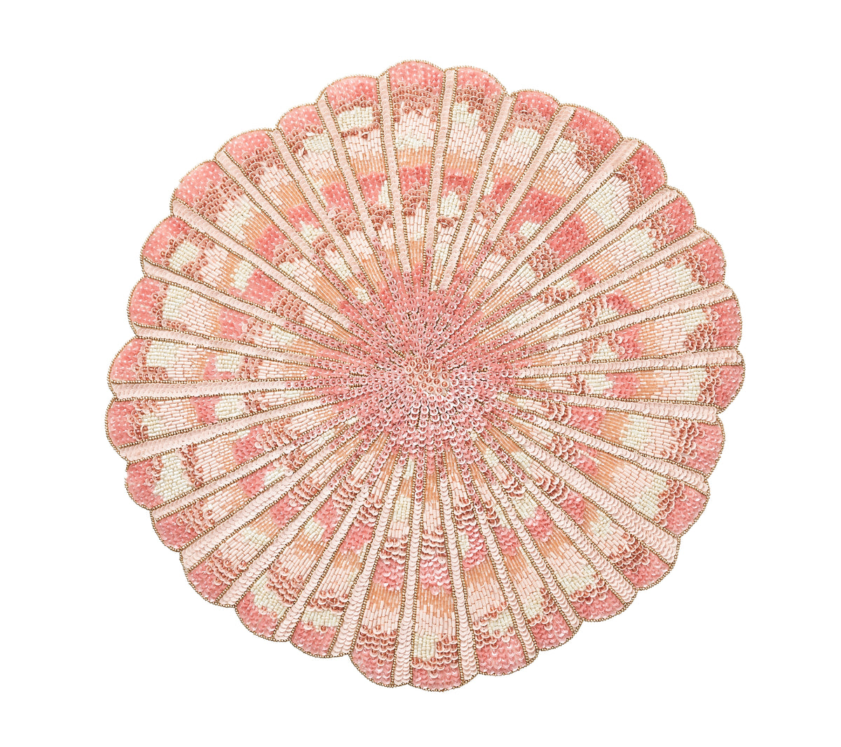 Sample: Triton Placemat in Ivory & Blush