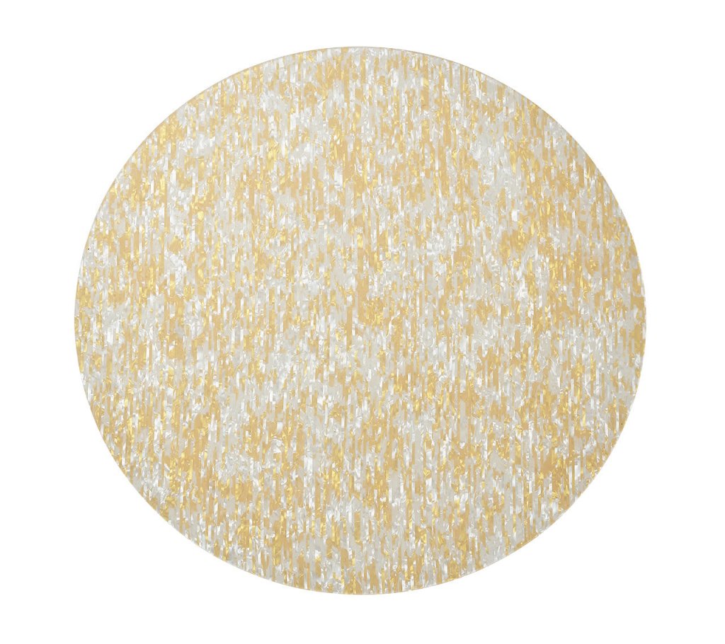 Sample: Glimmer Placemat in Yellow & Ivory