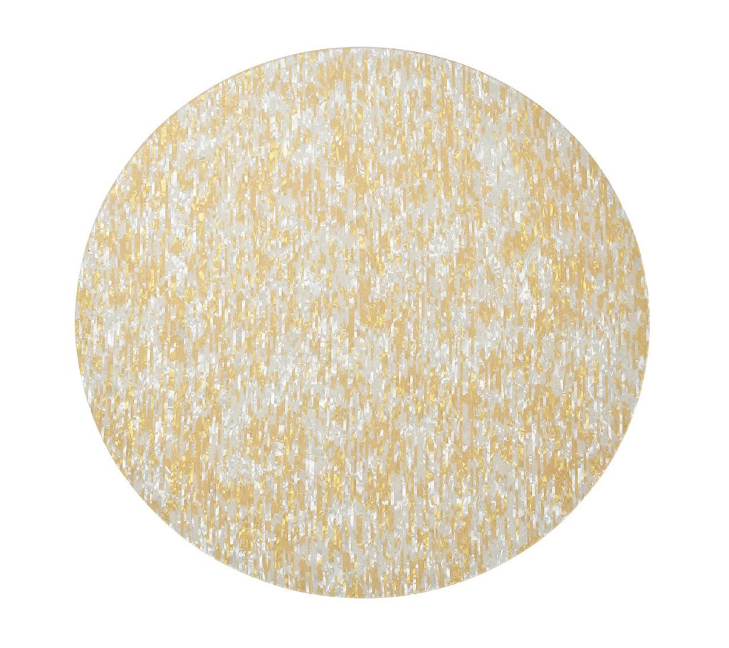 Kim Seybert, Inc.Glimmer Placemat in Yellow & Ivory, Set of 4