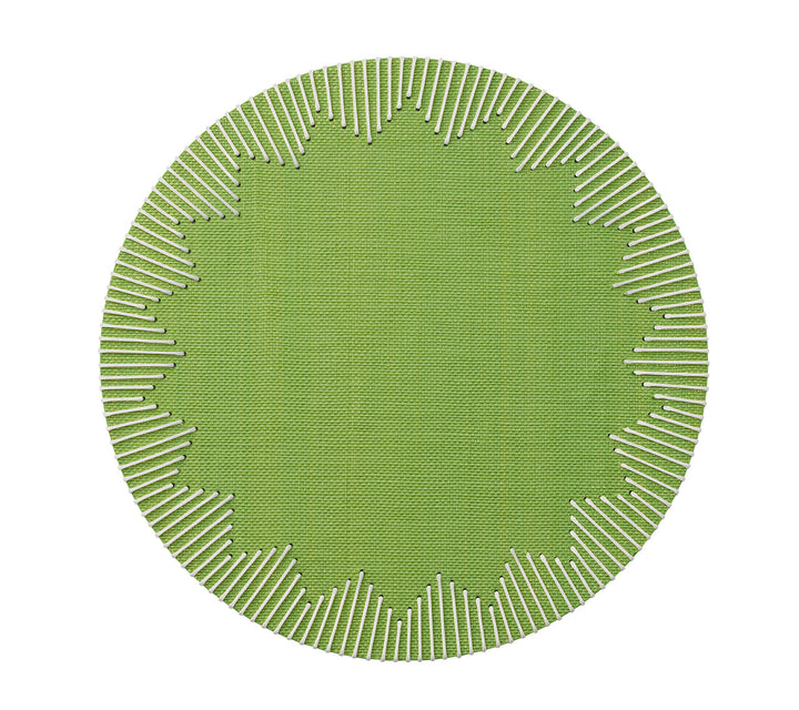 Dream Weaver Placemat in Green & White, Set of 4