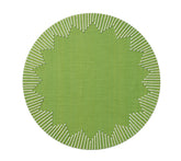 Dream Weaver Placemat in Green & White, Set of 4
