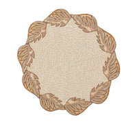 Kim Seybert Luxury Winding Vines Placemat in Ivory, Natural & Gold