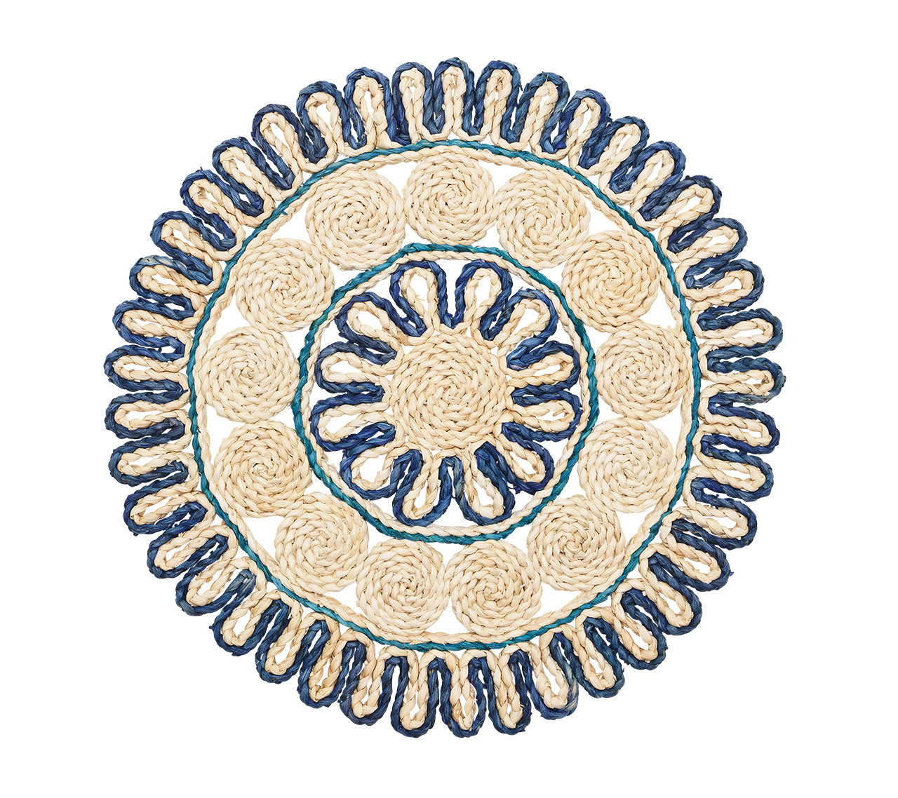 Casbah Placemat in Natural & Blue