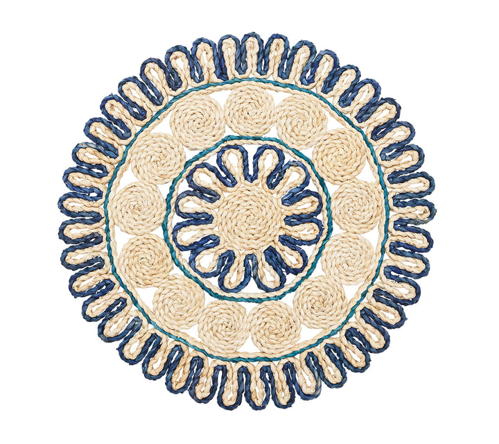 Casbah Placemat in Natural & Blue