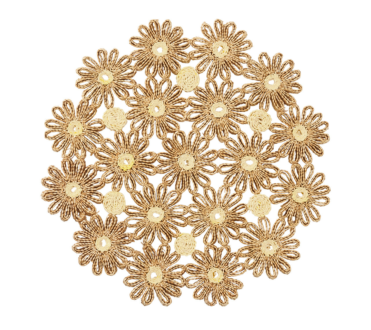 Daisy Placemat in Natural & Ivory, Set of 4