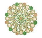 Marisol Placemat in Natural & Green, Set of 4