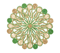Marisol Placemat in Natural & Green, Set of 4