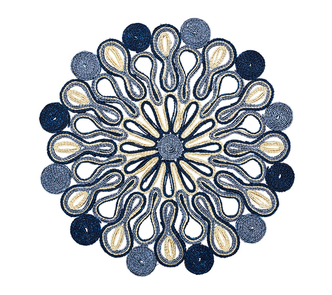 Marisol Placemat in Navy & Blue, Set of 4