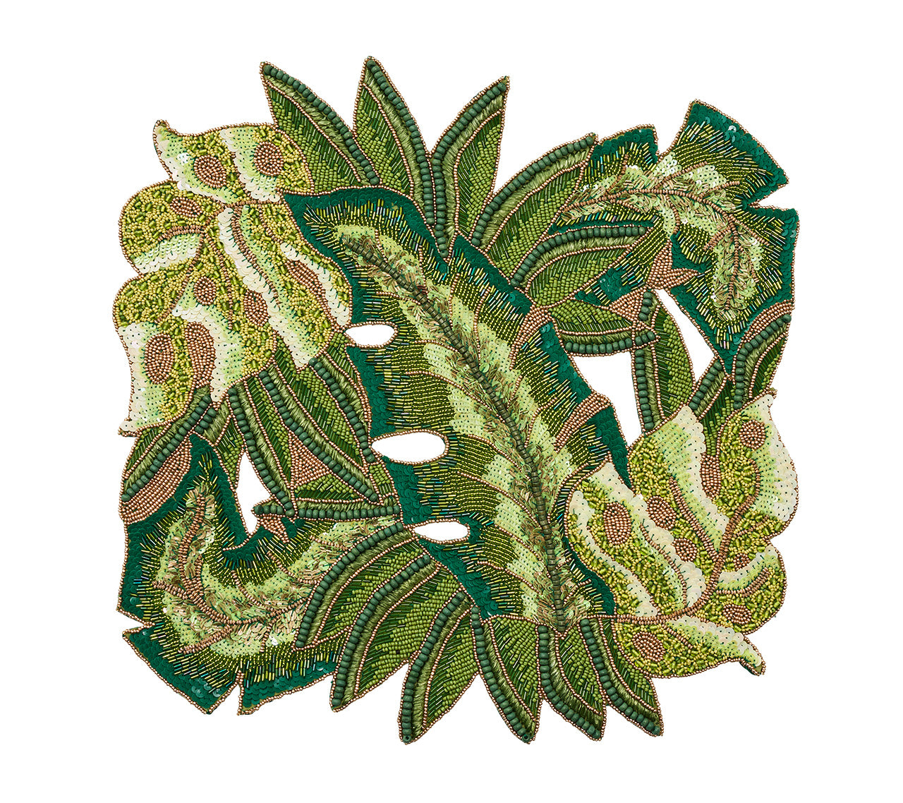 Calypso Placemat in Green & Gold, Set of 2