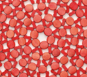Round Bamboo Placemat in Coral