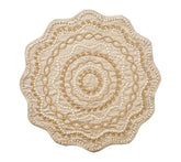 Artisanal Placemat in Natural & Gold, Set of 4