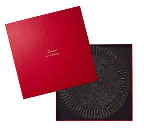 Etoile Placemat in Black, Set of 2 in a Gift Box