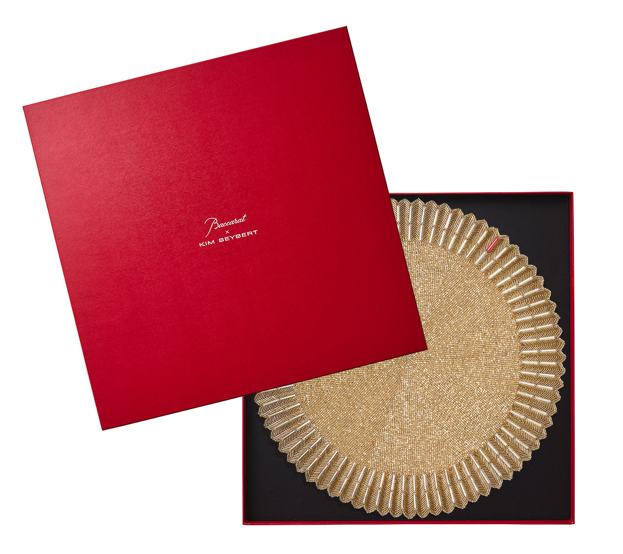 Etoile Placemat in Champagne, Set of 2 in a Gift Box