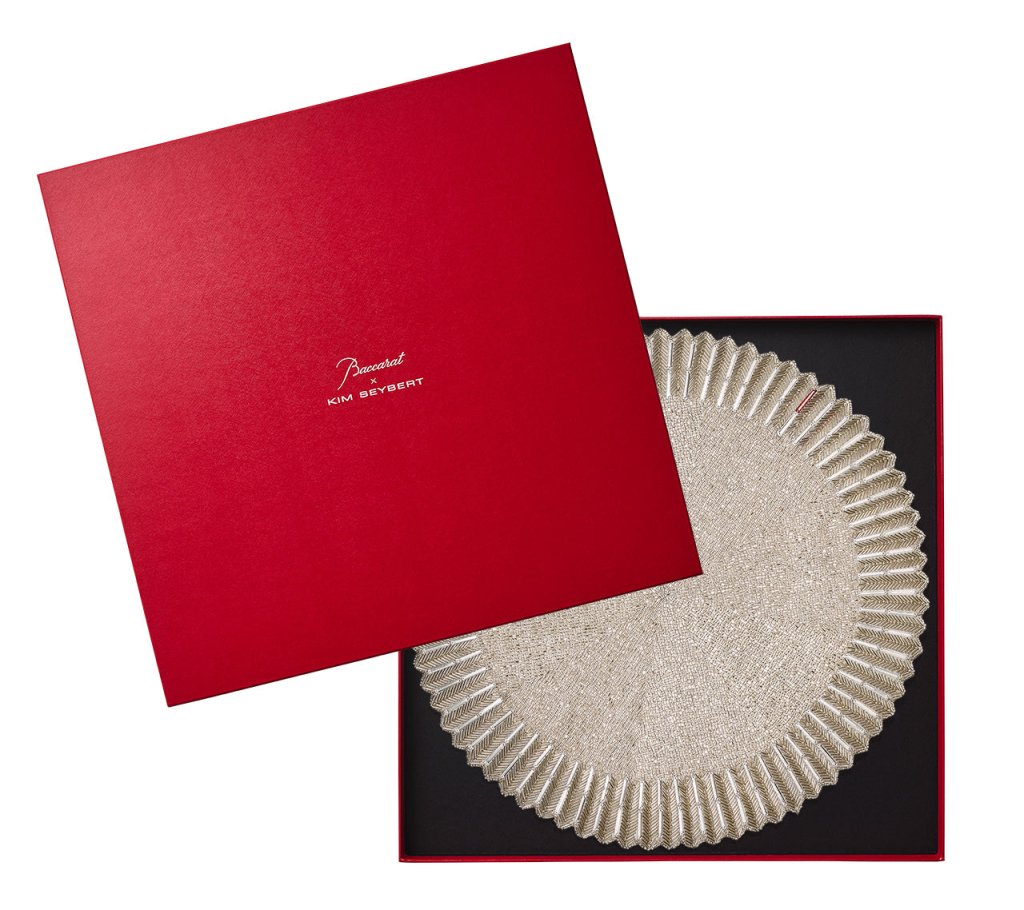 Kim Seybert, Inc.Etoile Placemat in Crystal & Silver, Set of 2 in a Gift BoxPlacemats