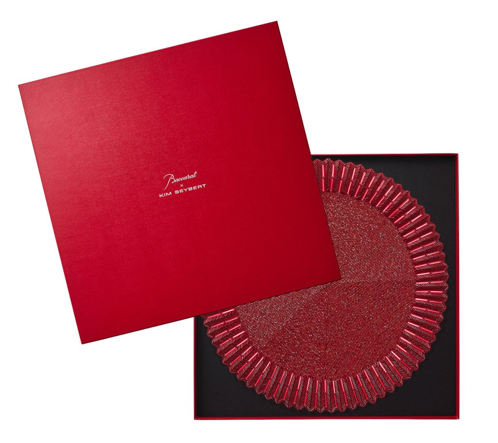 Kim Seybert, Inc.Etoile Placemat in Red, Set of 2 in a Gift BoxPlacemats