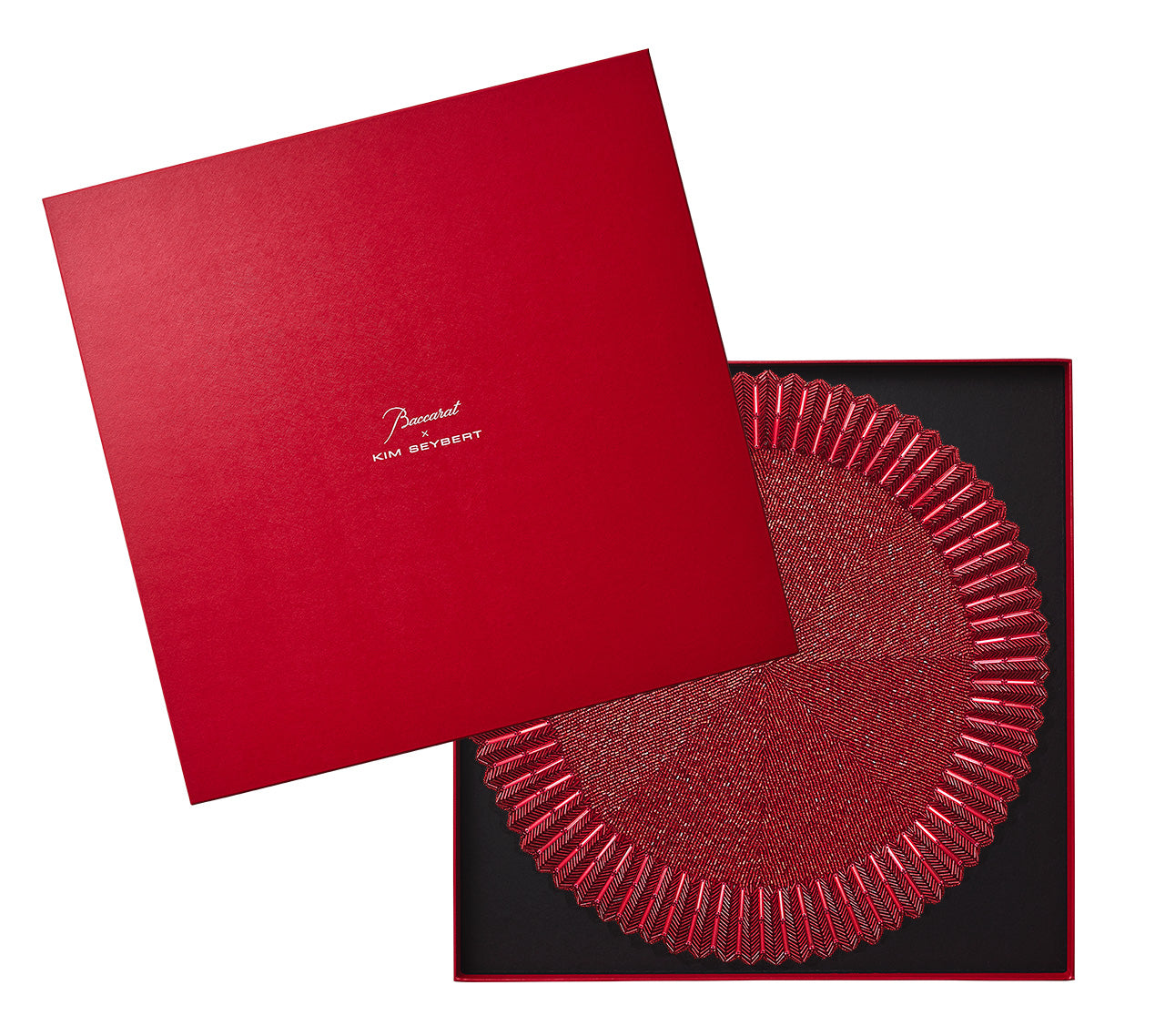 Kim Seybert Luxury Etoile Placemat in Red
