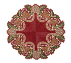 Candy Cane Bow Placemat in Red, Green & Gold, Set of 2