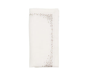 Pin Dot Napkin in White, Natural & Gray, Set of 4