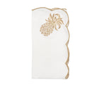 Pina Punch Napkin in White, Natural & Gold, Set of 4