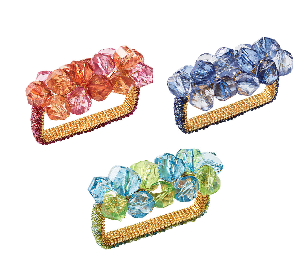 Pop Rocks Napkin Rings, Set of 4