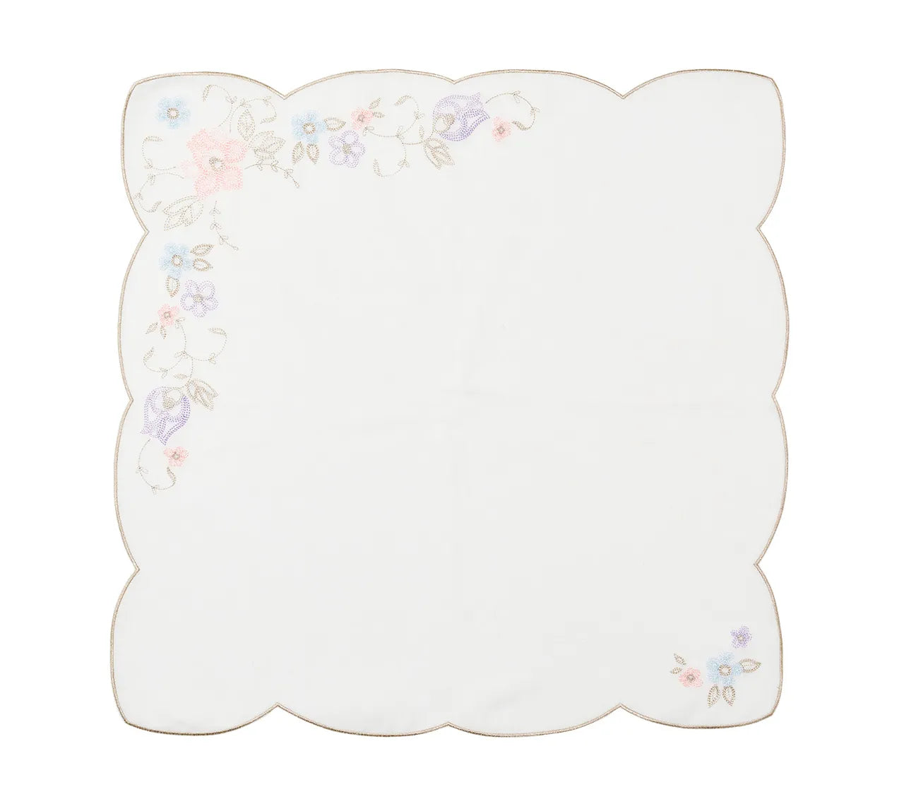 Printemps Napkin in White & Multi, Set of 4