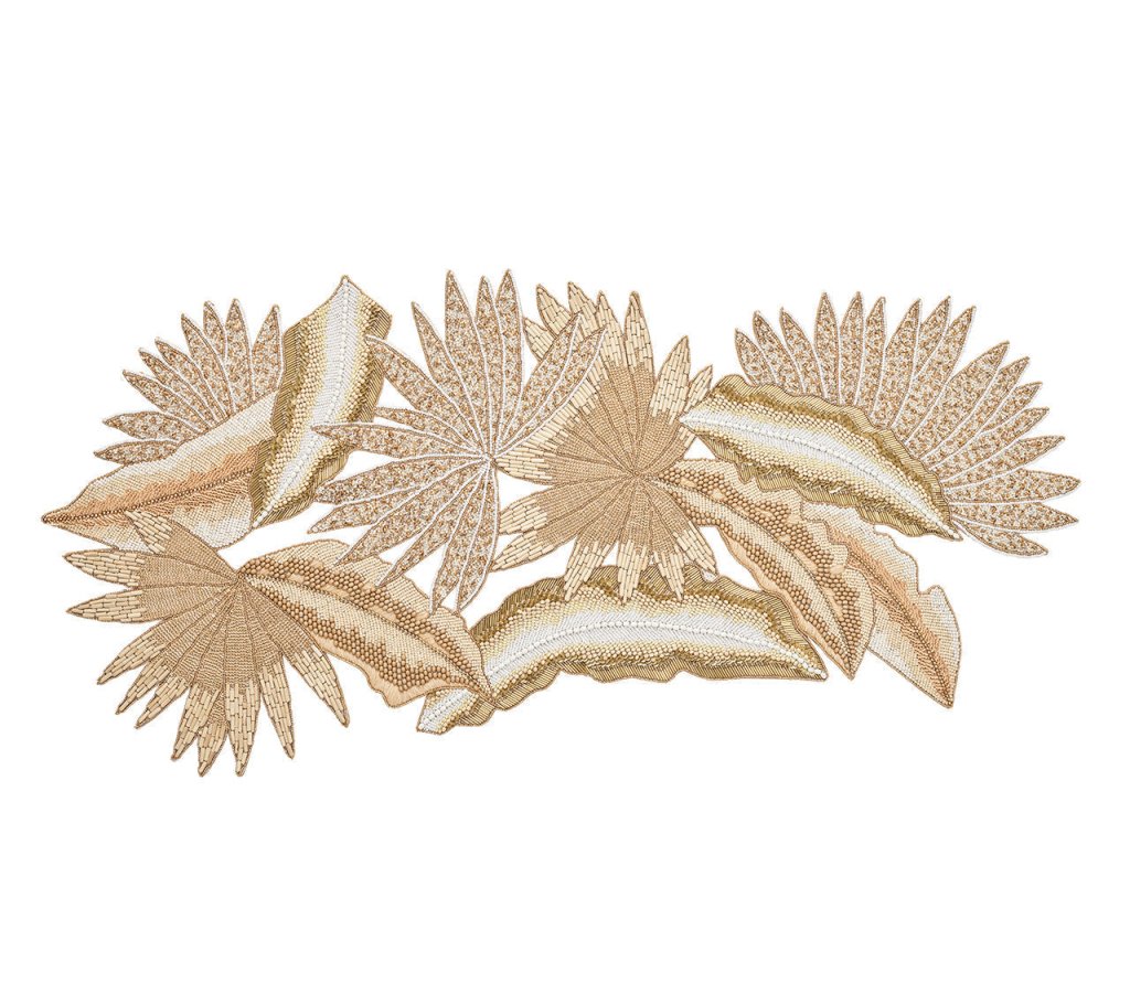 Kim Seybert, Inc.Java Runner in Natural, Gold & SilverTable Runners