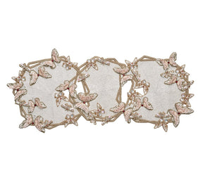 Kim Seybert, Inc.Diamant Butterflies Runner in White & BlushTable Runners