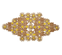 Daisy Runner in Natural & Yellow