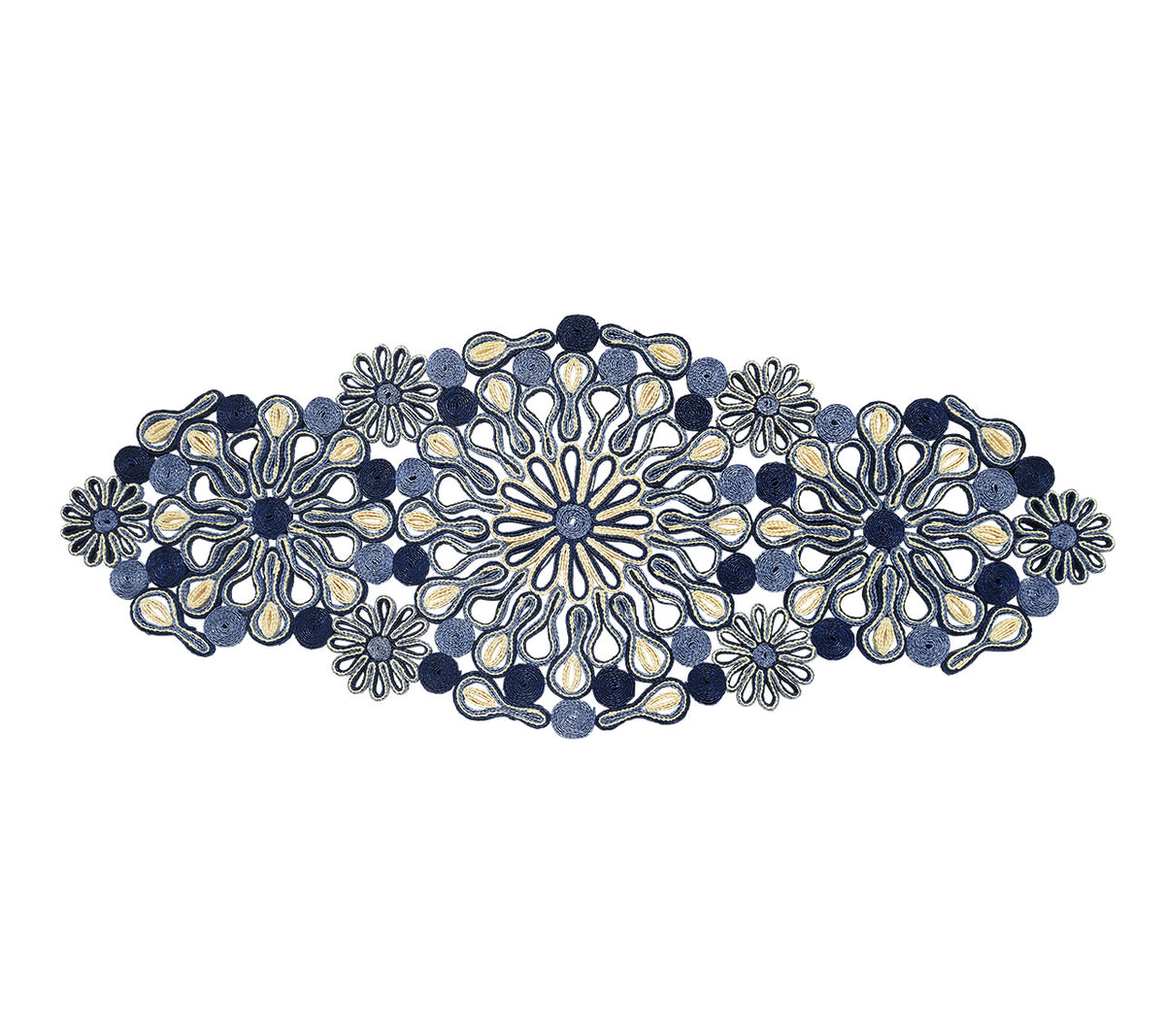 Marisol Runner in Blue & Natural