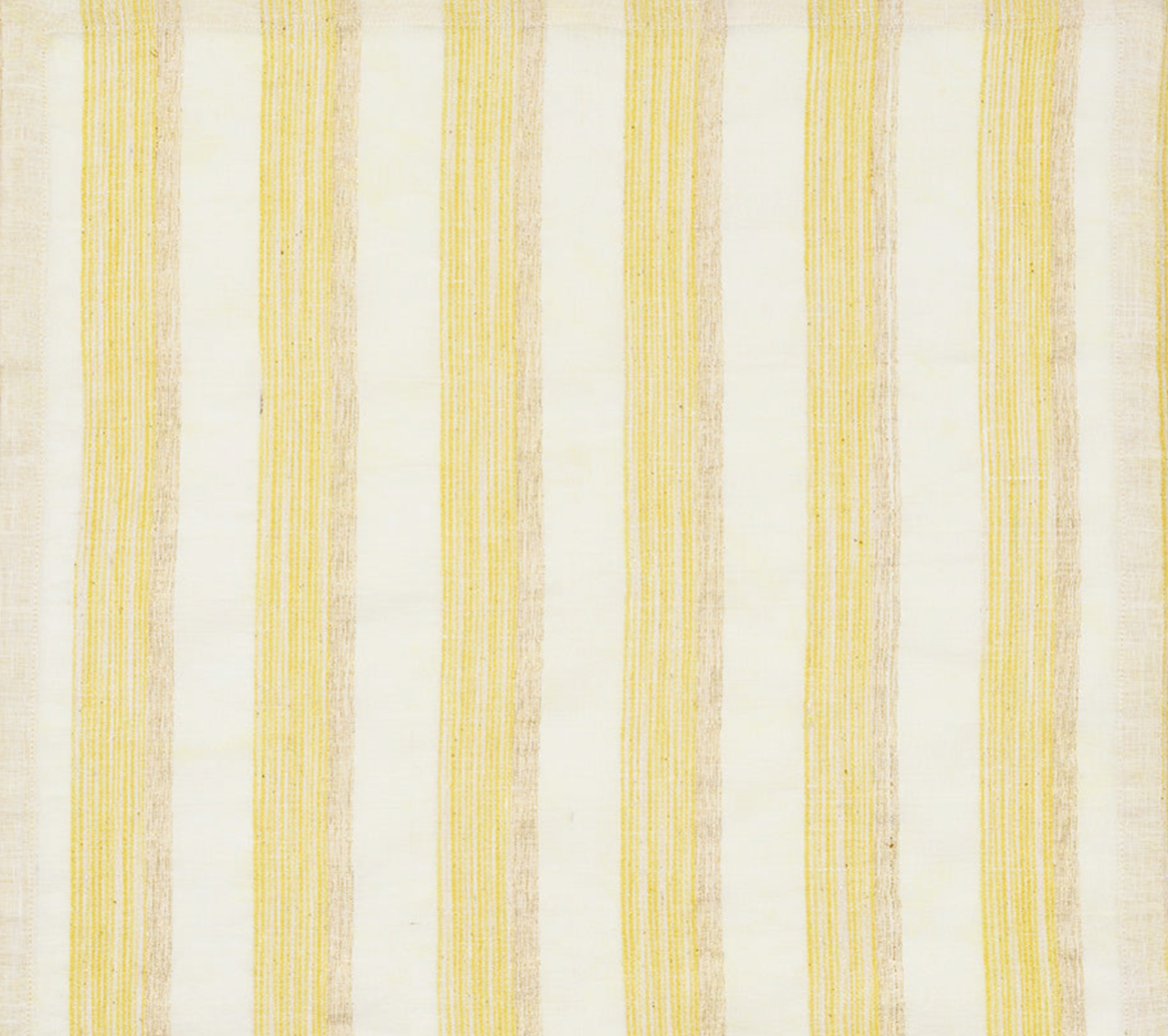 Broad Stripe Napkin in Yellow & White, Set of 4