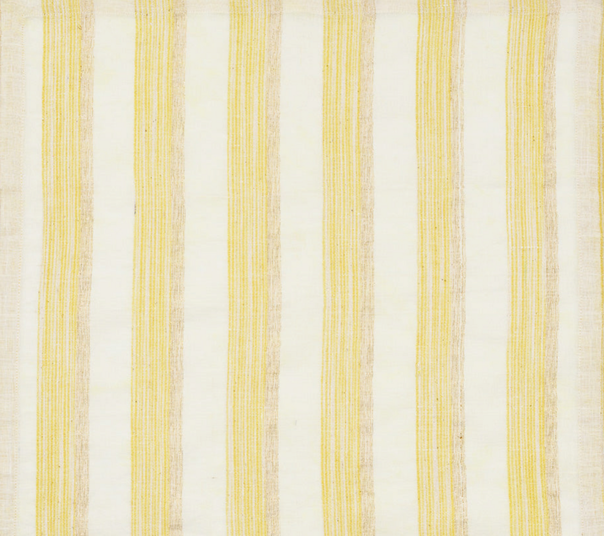 Broad Stripe Napkin in Yellow & White, Set of 4