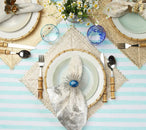 KIM SEYBERT ビーズマット/キムセイベルト プレースマット 未使用 Stamped Reversible Placemat in Silver & Gold | Kim Seybert