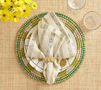Stria Napkin in Ivory & Black, Set of 4