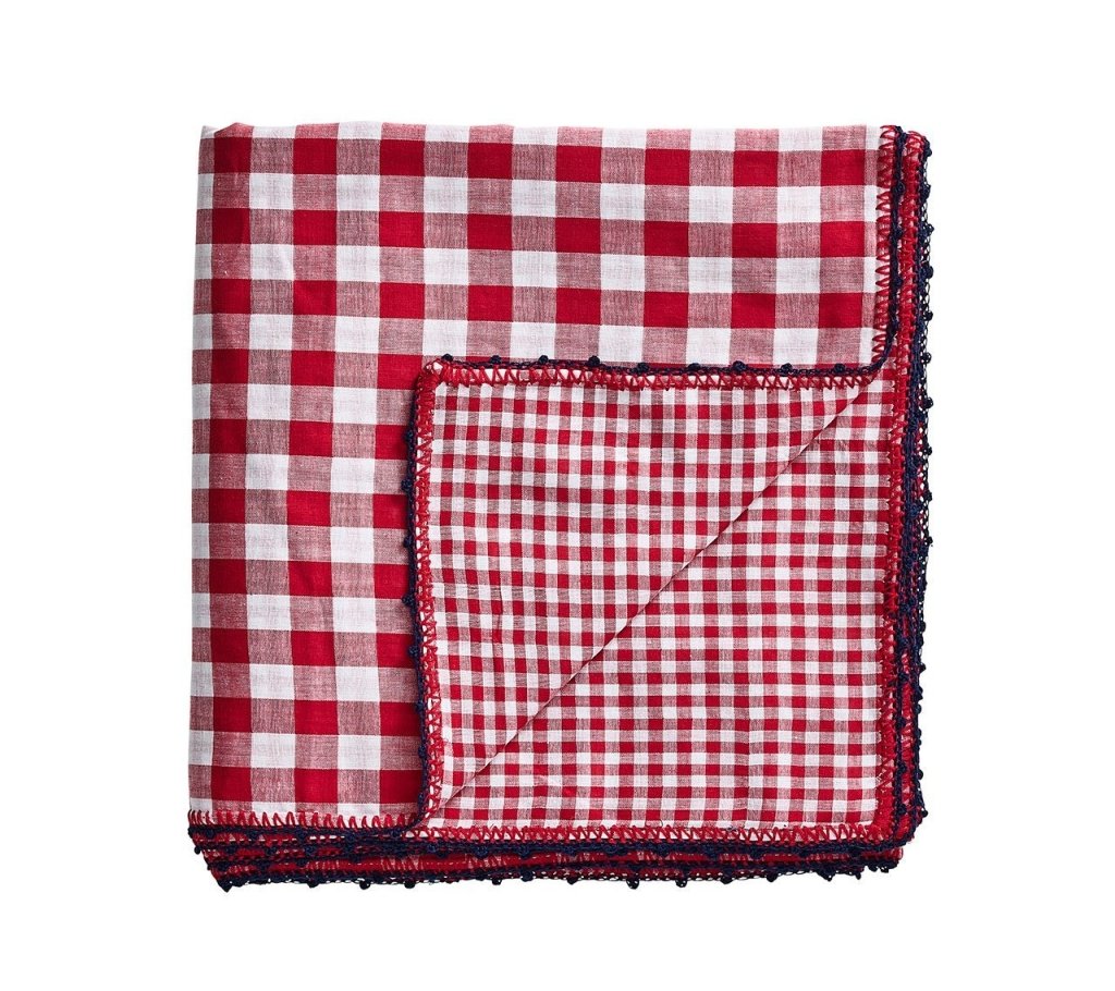 Kim Seybert, Inc.Check Tablecloth in Red & NavyTablecloths