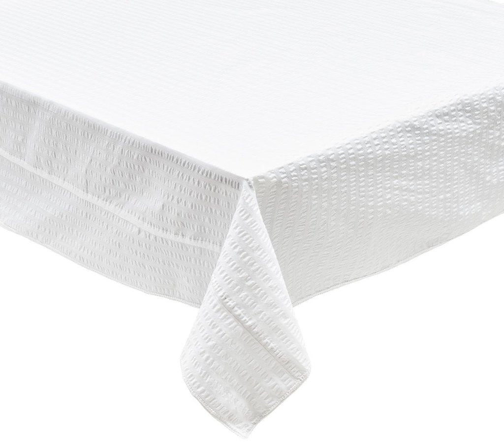 Sample: Seersucker Tablecloth in White