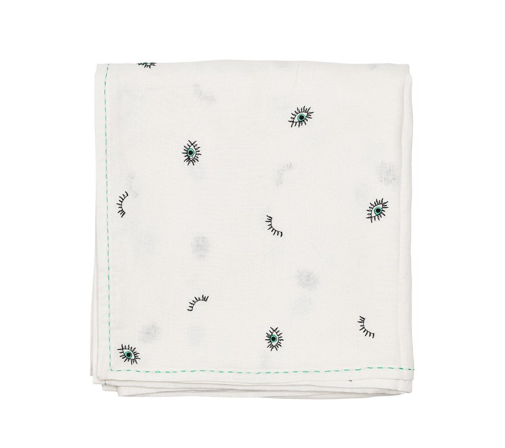 Kim Seybert, Inc.Bohemia Tablecloth in White & Seafoam