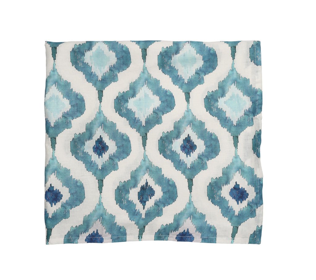 Kim Seybert, Inc.Watercolor Ikat Tablecloth in BlueTablecloths