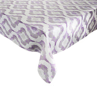 Kim Seybert Luxury Watercolor Ikat Tablecloth in Gray & Lilac
