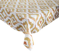 Watercolor Ikat Tablecloth in Rust