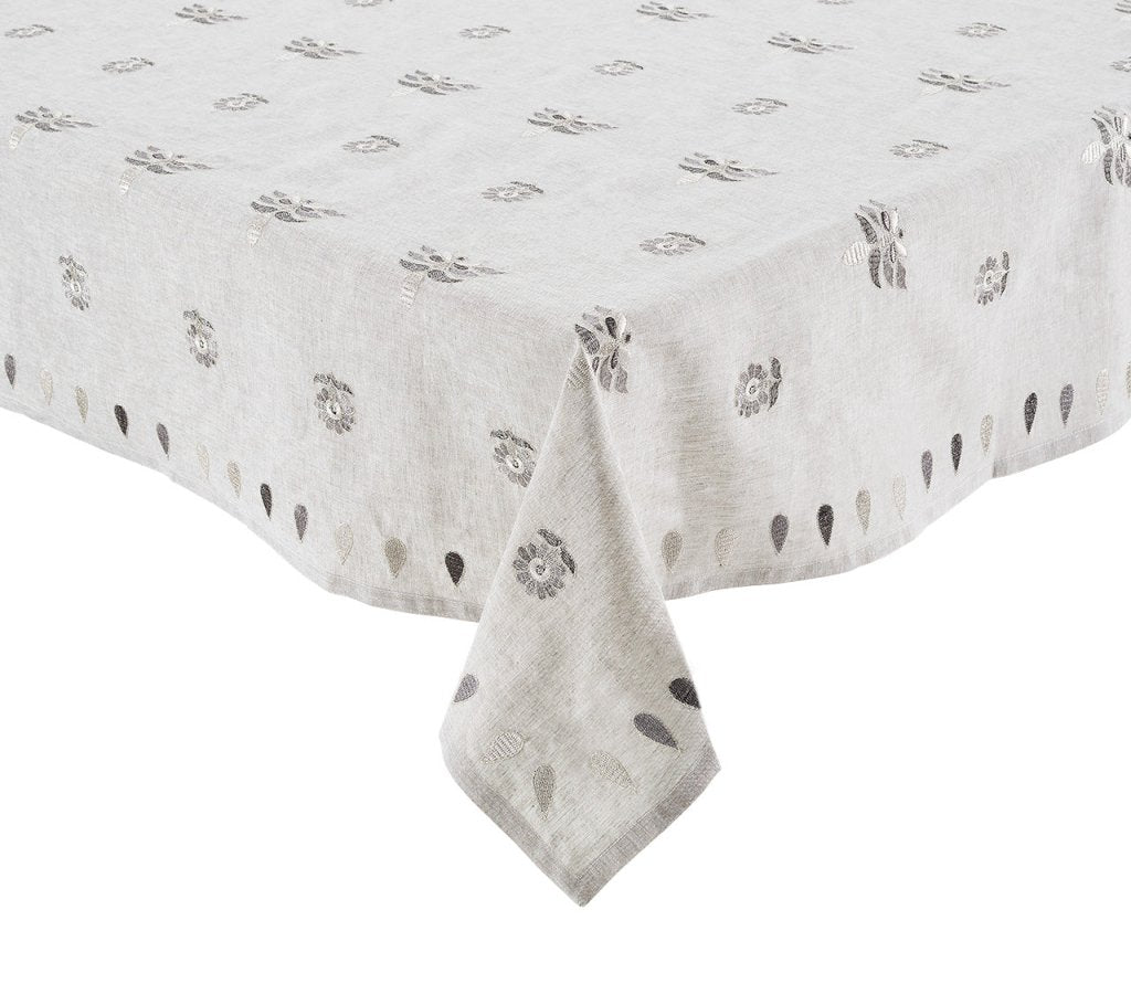Kim Seybert, Inc.Lima Tablecloth in Gray & SilverTablecloths
