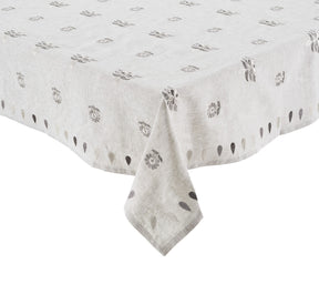 Lima Tablecloth in Gray & Silver