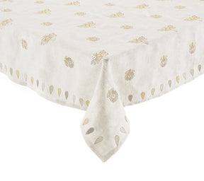 Kim Seybert, Inc.Lima Tablecloth in Natural, Gold & SilverTablecloths