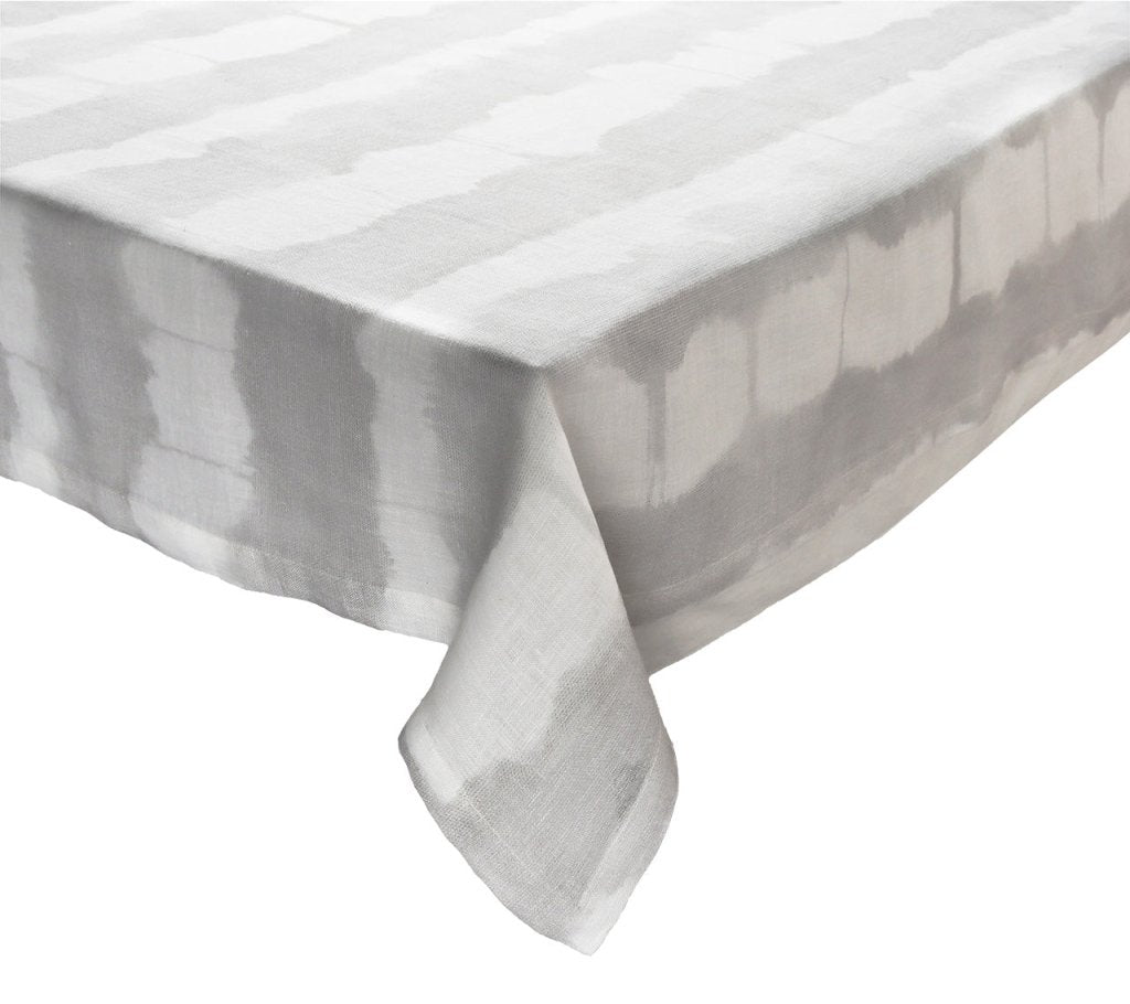 Kim Seybert, Inc.Watercolor Stripe Tablecloth in White & GrayTablecloths